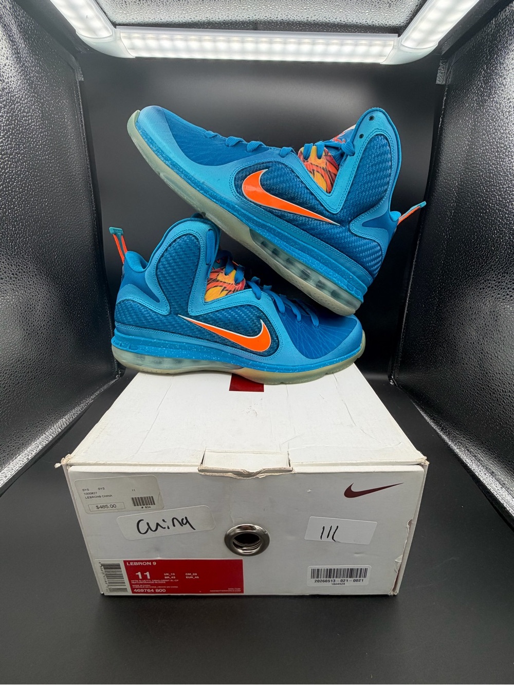 Nike LeBron 9 IX China Year of the Dragon Size 11 Men’s Blue Orange OG New/box